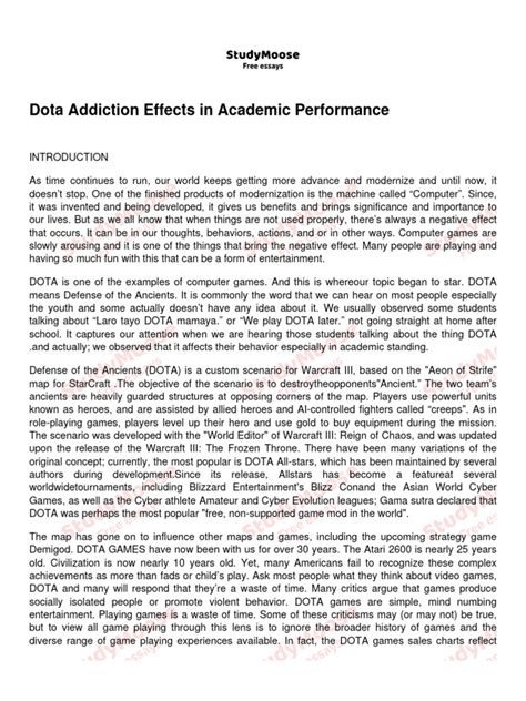 dota addiction thesis|(PDF) THE EFFECTS OF DOTA 2 ON PSYCHOLOGICAL .